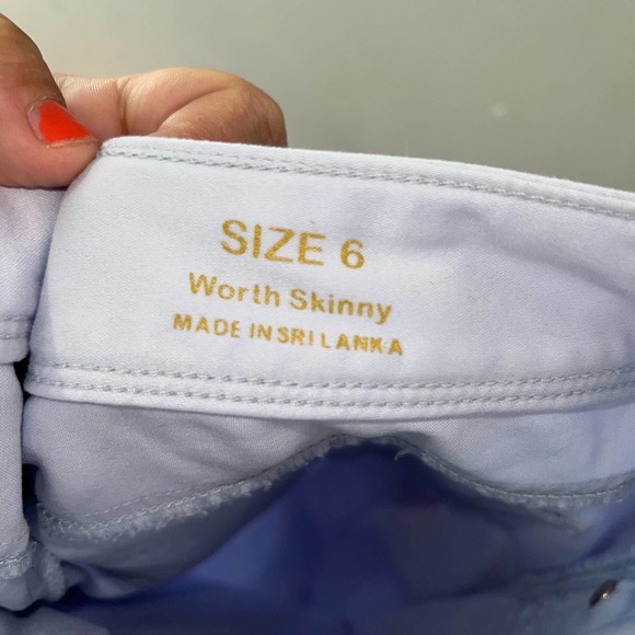 Lilly Pulitzer worth skinny jean sateen pants in pearly purple size 6 - Picture 8 of 9